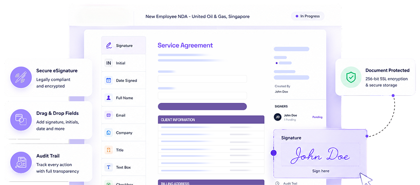eSignforce UI Mockup
